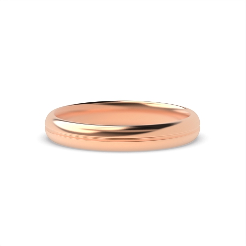 Rose Gold Paris groove profile Plain Ring Wedding Rings & Bands