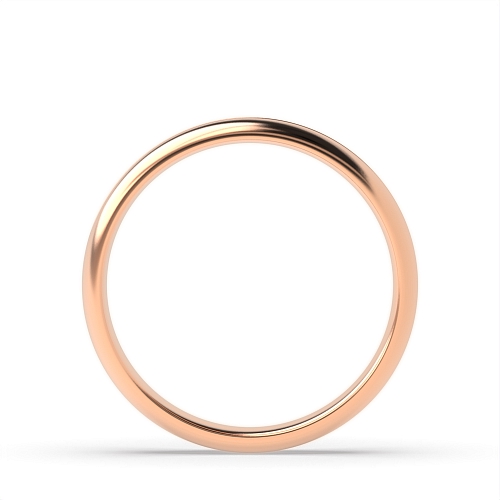 Rose Gold Paris groove profile Plain Ring Wedding Rings & Bands