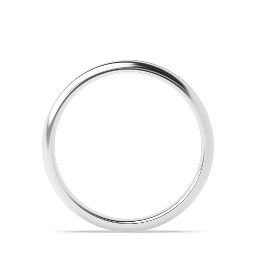 Paris Groove Profile Men's Plain Wedding Band