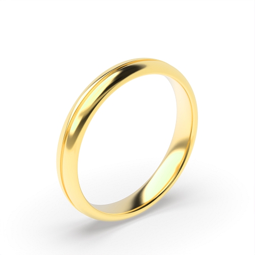 Yellow Gold Paris groove profile Wedding Rings & Bands