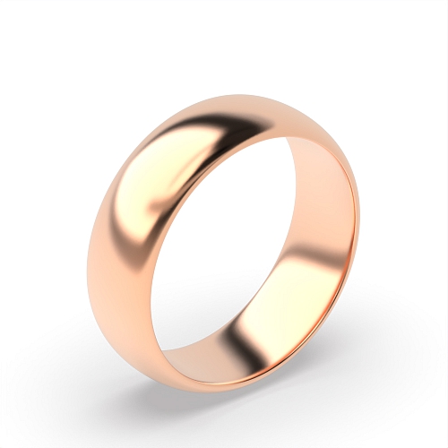 Rose Gold Light court profile Wedding Rings & Bands