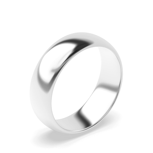 Light Court Profile Men's Plain Wedding Band