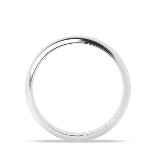 Light Court Profile Men's Plain Wedding Band