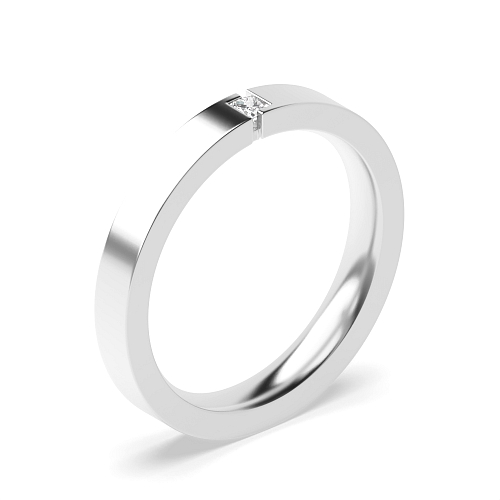 Flush Setting Princess Unusual Diamond Rings