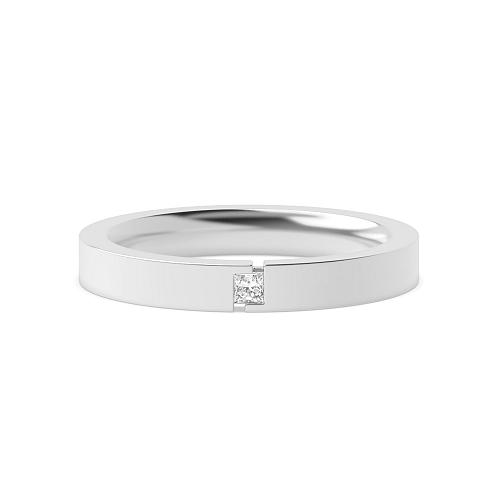 Flush Setting Princess Unusual Diamond Rings
