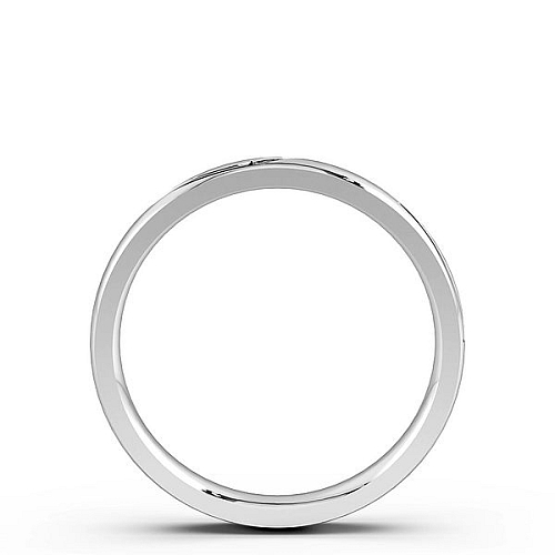 Pave Setting Round White Gold Wavy wedding Band Diamond Rings