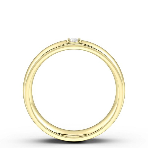 Pave Setting Round Yellow Gold Impeccable Band Diamond Rings