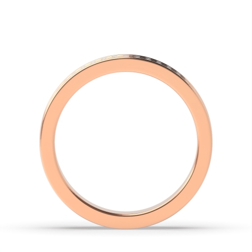 Channel Setting Round Rose Gold Two row Eternity Diamond Rings