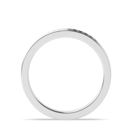 Channel Setting Round Platinum Two row Eternity Diamond Rings