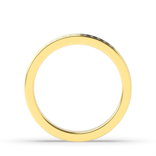 Channel Setting Round Yellow Gold Two row Eternity Diamond Rings