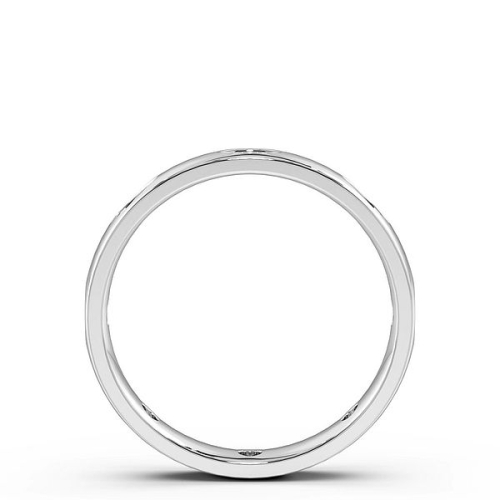 Flush Setting Round White Gold Marquise shaped Band Diamond Rings