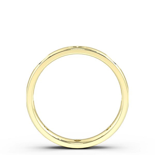 Flush Setting Round Yellow Gold Marquise shaped Band Diamond Rings