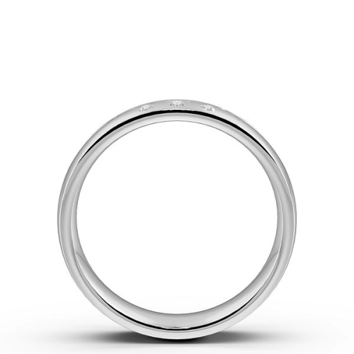 Flush Setting Round 3 line Eternity Diamond Ring