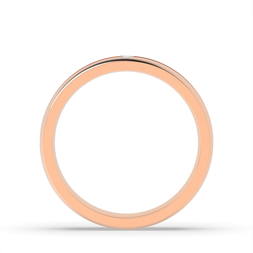 Channel Setting Rose Gold Diamond Wedding Rings & Bands