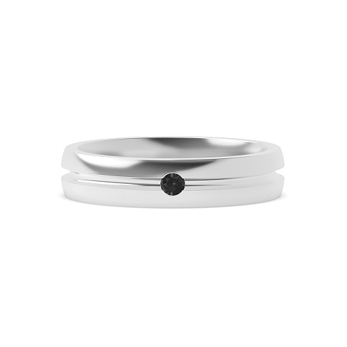 Channel Setting Black Diamond Wedding Rings & Bands