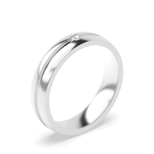Channel Setting Princess Diamond Wedding Rings & Bands