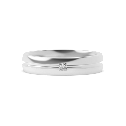 Channel Setting Princess Diamond Wedding Rings & Bands