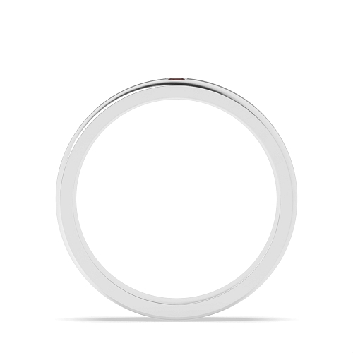 Channel Setting Diamond Garnet Wedding Rings & Bands