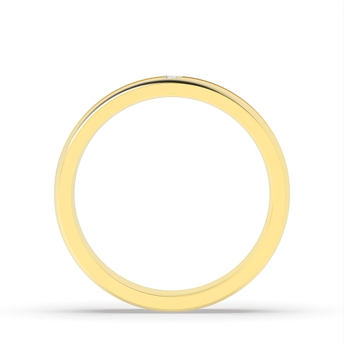 Channel Setting Yellow Gold Diamond Wedding Rings & Bands