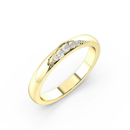 Pave Setting Modern Womens Diamond Wedding Rings (2.1Mm)
