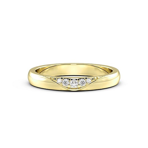 Pave Setting Round Yellow Gold Unusual Diamond Rings