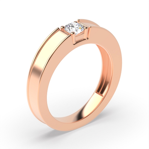 4 Prong Round Rose Gold Solitare Engagement Rings