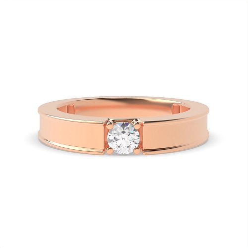 4 Prong Round Rose Gold Solitare Engagement Rings
