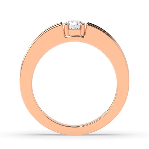 4 Prong Round Rose Gold Solitare Engagement Rings