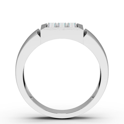 Pave Setting Round Solid cluster Lab Grown Diamond Rings