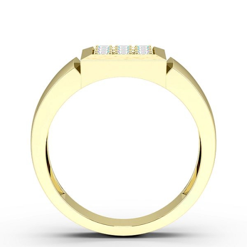 Pave Setting Round Yellow Gold Solid cluster Diamond Rings