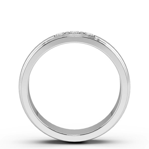 Pave Setting Round Three stone Lab Grown Diamond Rings