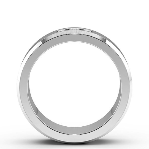 Channel Setting Round Bevelled Edge Wedding All Eternity Diamond Ring