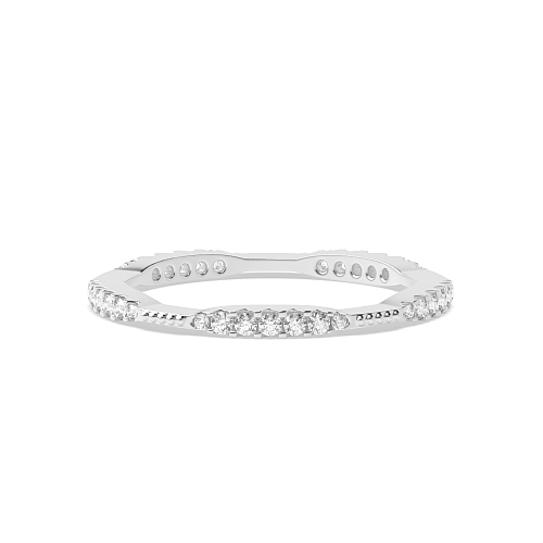 Pave Setting Round Graduating cluster Naturally Mined Eternity Diamond Rings