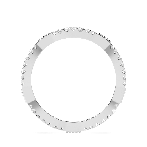 Pave Setting Round Graduating cluster Naturally Mined Eternity Diamond Rings