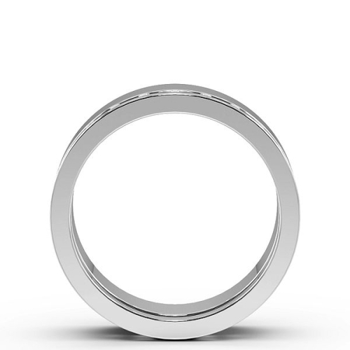 Channel Setting Round offset Eternity Diamond Ring