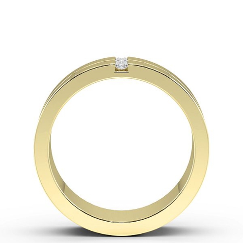 Channel Setting Baguette Yellow Gold Two stone Band Diamond Rings