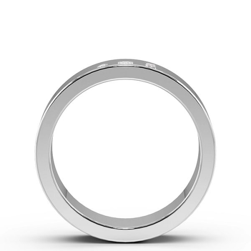 Flush Setting Round 3 stone Eternity Diamond Ring