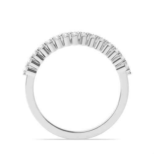 4 Prong Round 2 rows 2.80mm Half Eternity Diamond Rings