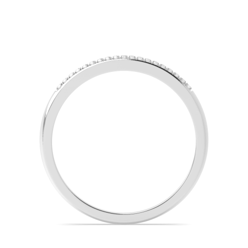 Pave Setting Round 2 row petit Naturally Mined Eternity Diamond Rings