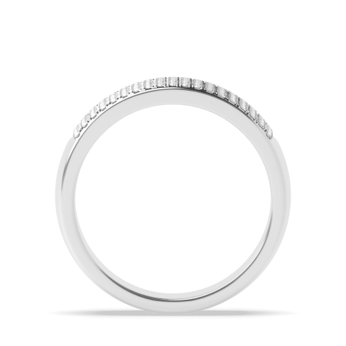 Pave Setting Round Perfection Half Eternity Diamond Rings