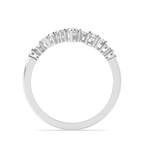 4 Prong Round White Gold Abstract Diamond Rings