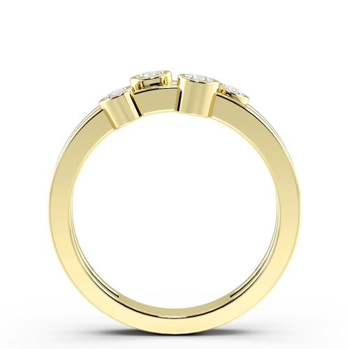 Bezel Setting Round Yellow Gold Glorious Engagement Rings