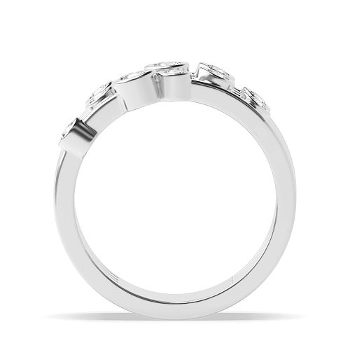 Bezel Setting Round Stackable Moissanite Diamond Rings