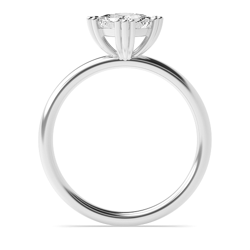 4 Prong Princess Tri claws Naturally Mined Diamond Engagement Rings