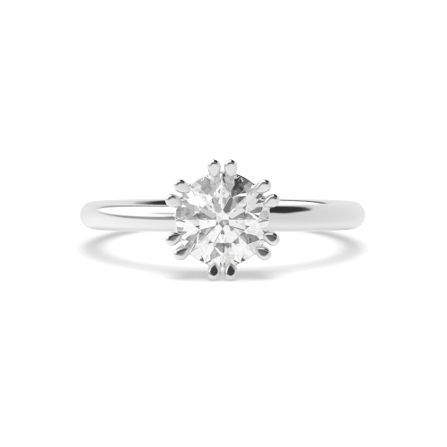 6 Prong Round Double claws Engagement Rings