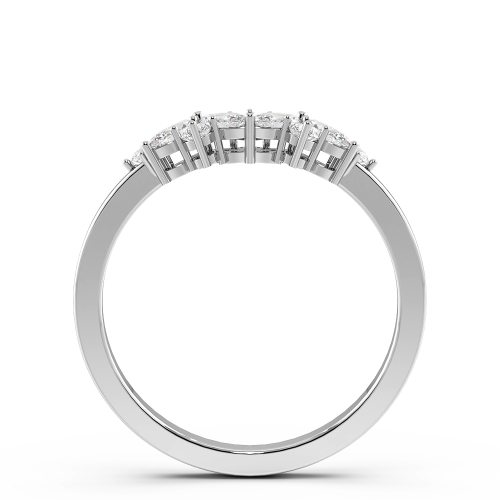 4 Prong Marquise/Round Cluster Diamond Rings