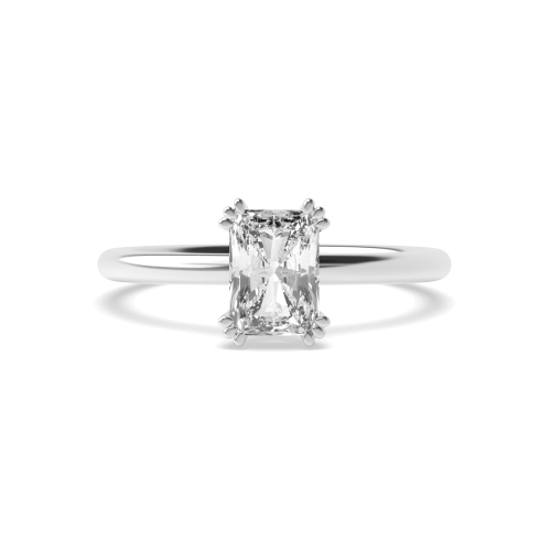 Radiant Tri Claws Delicate Solitaire Engagement Ring
