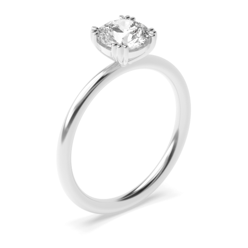 Round Tri Claws Delicate Solitaire Engagement Ring