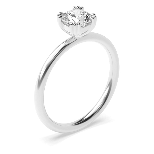 Cushion Tri claws delicate Engagement Rings