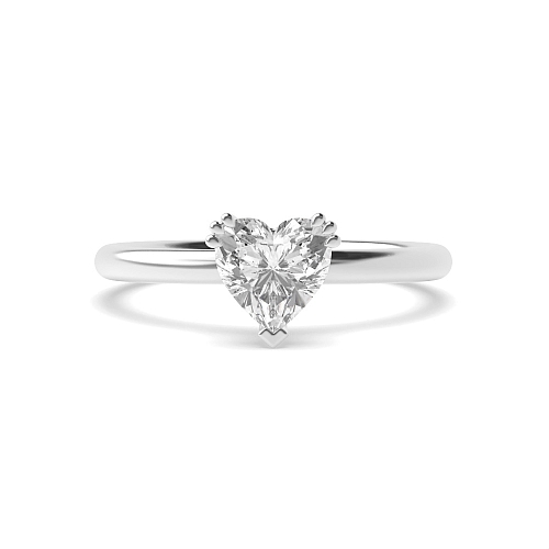 Prong Heart Tri claws delicate Engagement Rings